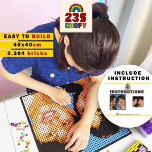 235CRAFT x CindyCeha Custom Bricks 48x48 Premium DIY Pixel Art Custom Build By Number Kado Unik