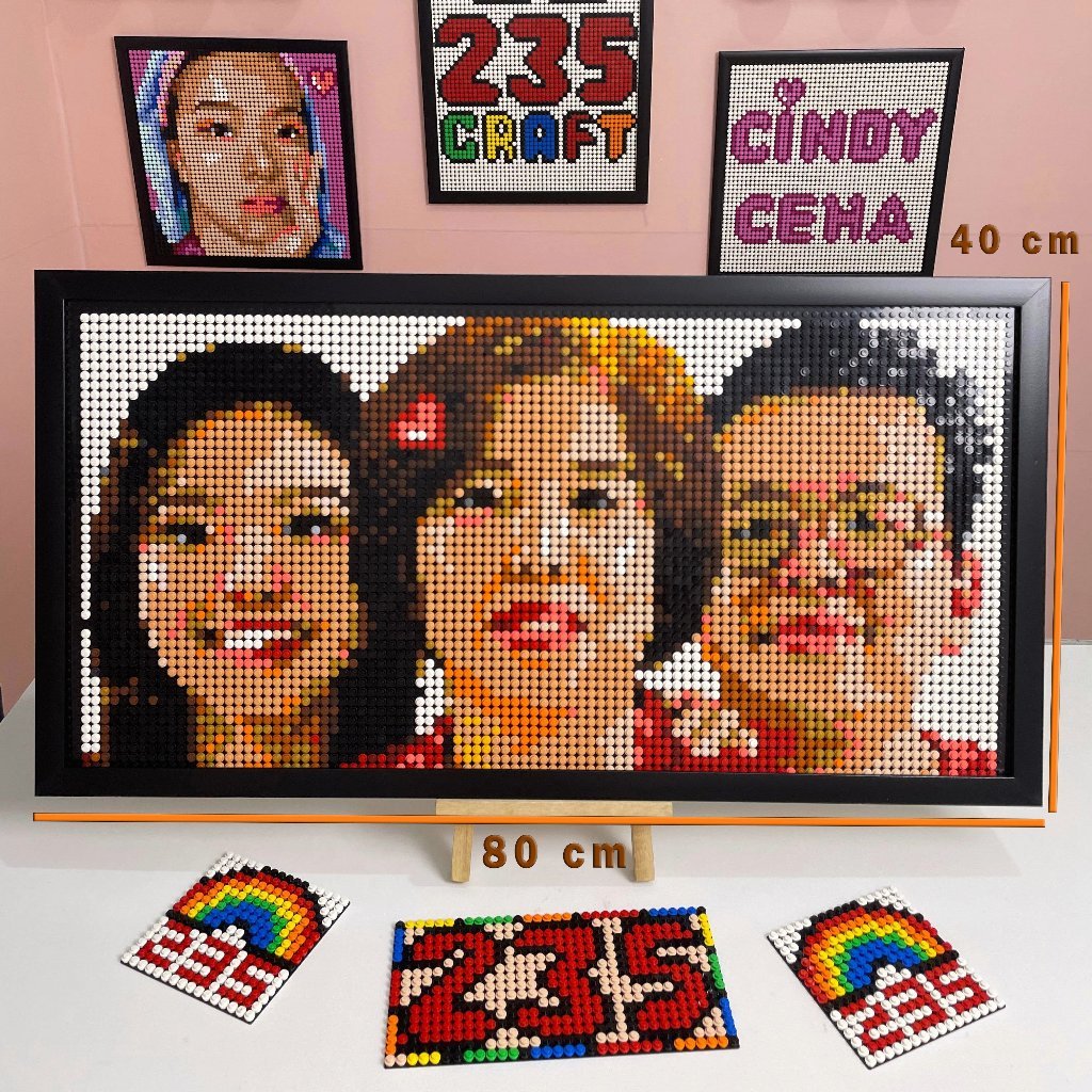 235CRAFT Frame / Bingkai GROUP Custom Bricks Build by Number Mosaic art DIY